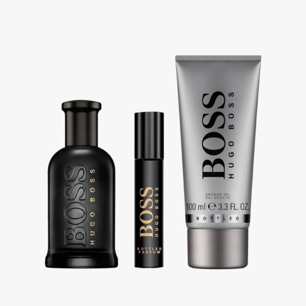 Set Hugo Boss Bottled 3pc: 3.3oz Parfum, 3.3oz SG & 2.4oz Deo Stick (M)
